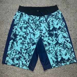 Lululemon T.H.E. Short 11" Tip Top Arctic Teal Hero Blue Mens M Run Fitness Yoga